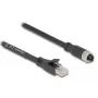 Networking cable DeLOCK 80594 M12 to RJ-45 Cat5e 5m Black