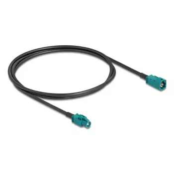 Coaxial cable DELOCK 90679 — HSD Z to HSD Z, 1 m, black/blue