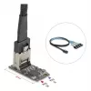 DELOCK internal M.2 to Mini-SAS adapter card 64260, M.2 host, Mini-SAS output, JMicron JMB585, black, LED