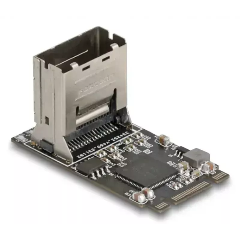 DELOCK internal M.2 to Mini-SAS adapter card 64260, M.2 host, Mini-SAS output, JMicron JMB585, black, LED