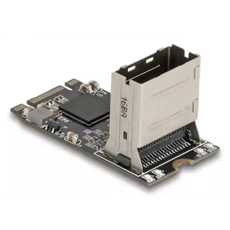 DELOCK internal M.2 to Mini-SAS adapter card 64260, M.2 host, Mini-SAS output, JMicron JMB585, black, LED