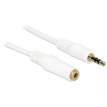 Audio Cable 3.5mm Male to Female DeLOCK 83765 1m White