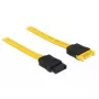 SATA Cable DeLOCK 0.7m 2xSATAIII SATA 7-pin Black Yellow