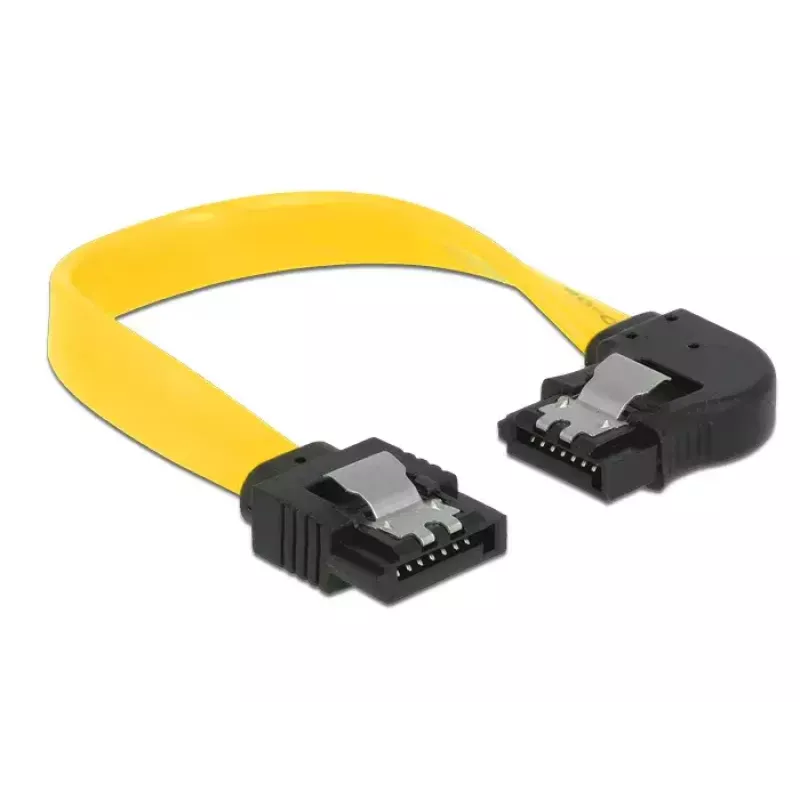 SATA Cable DeLOCK 83957 0.1 m 7-pin Black Yellow