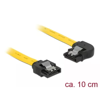 SATA Cable DeLOCK 83957 0.1 m 7-pin Black Yellow