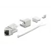 Keystone module DELOCK 90937 – RJ-45 Cat.6A shielded angled 90°, flat construction, white