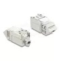 Keystone module DELOCK 90937 – RJ-45 Cat.6A shielded angled 90°, flat construction, white