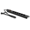 Power strip for RACK 19 1U QOLTEC PDU 16A 6xSCHUKO 1.8m