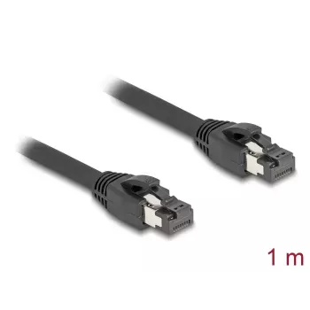 DeLOCK RJ45 Network Cable Cat.8.1 S/FTP 1 m up to 40 Gbps black