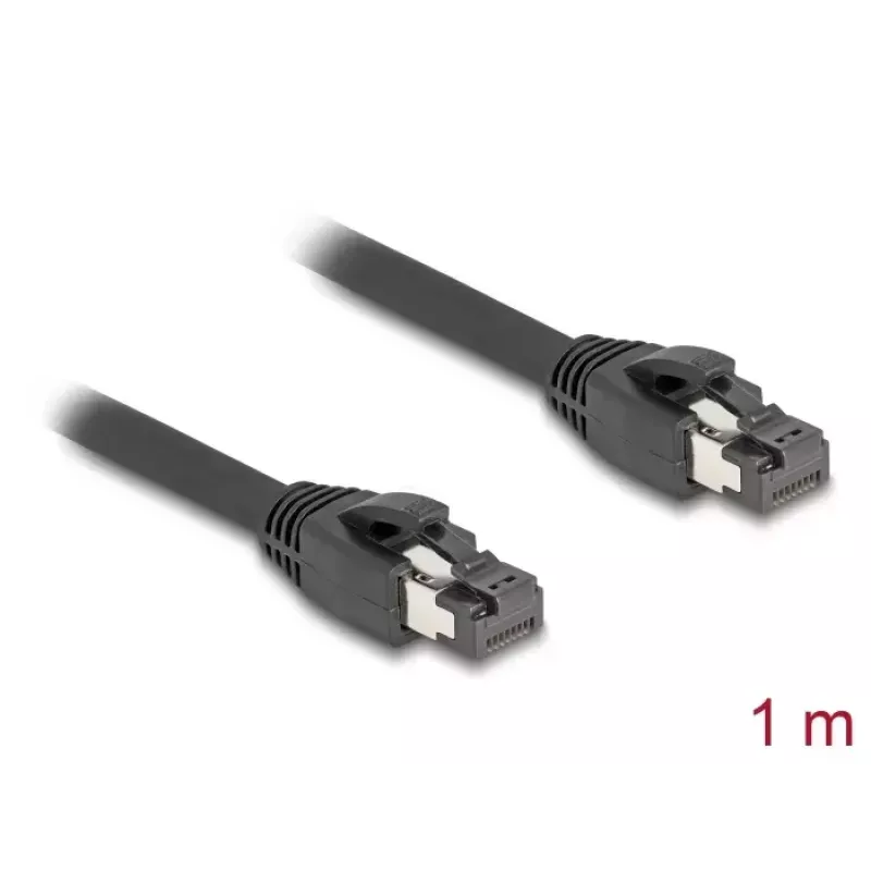 DeLOCK RJ45 Network Cable Cat.8.1 S/FTP 1 m up to 40 Gbps black