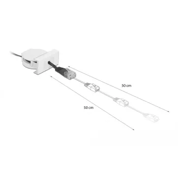 Network Retractable Cable DeLOCK Easy 45 Module RJ45 Cat.5e black