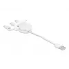 Cable DeLOCK Easy 45 Module USB 2.0 3 in 1 Retractable 0.5m