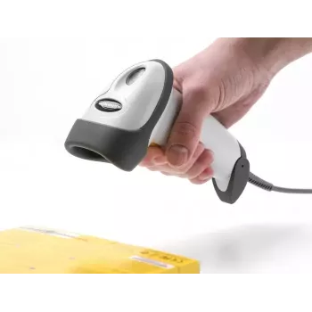 DeLOCK USB Barcode Scanner 1D Laser Light Grey Handheld Wired RJ-50