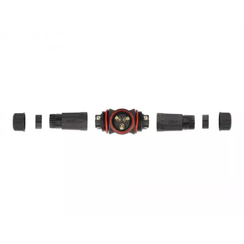 Electric wire connector DELOCK 86917 straight connector 85–260 V, black, 1 pc