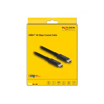 DeLOCK USB4 40 Gbps Coaxial Cable 1.2 m USB PD 3.1 240 W