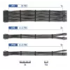 DELOCK PSU Extension Cable Set 30 cm, 6-piece sleeved (1×24‑pin ATX, 2×4+4‑pin EPS, 3×6+2‑pin PCIe) black