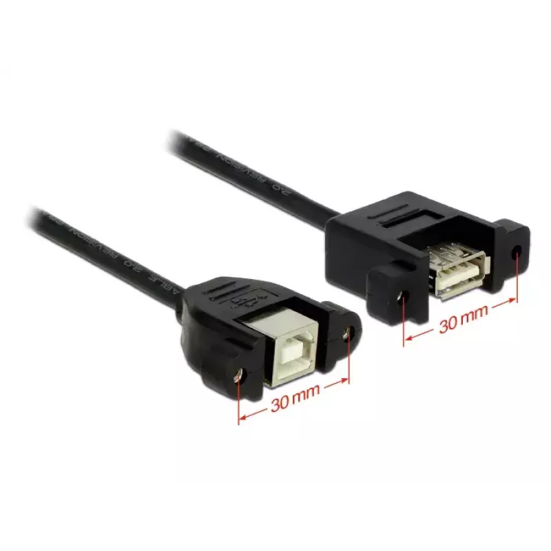 USB Cable DeLOCK 1m USB 2.0-A/USB 2.0-B Black