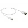 USB Cable DeLOCK 84806 USB 2.0 0.5m USB A Micro-USB B White
