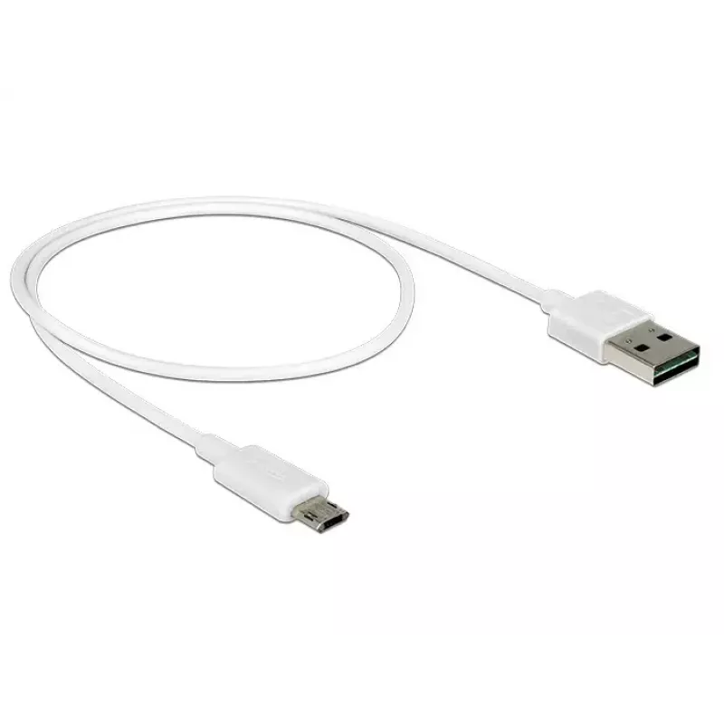 USB Cable DeLOCK 84806 USB 2.0 0.5m USB A Micro-USB B White