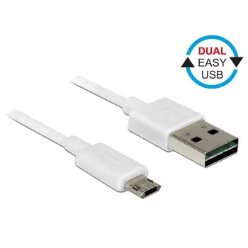 USB Cable DeLOCK 84806 USB 2.0 0.5m USB A Micro-USB B White