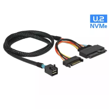 Cable DeLOCK 0.75m SFF-8643/U.2 SFF-8639+SATA
