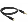 Audio Cable 3.5mm M-F DeLOCK 83764 1m Black