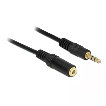 Audio Cable 3.5mm M-F DeLOCK 83764 1m Black