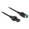 Power Cable DeLOCK 85484 3m PoweredUSB Black