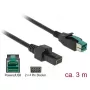 Power Cable DeLOCK 85484 3m PoweredUSB Black