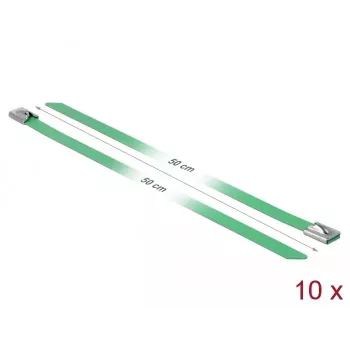 Cable Tie DeLOCK 18808 Steel Green 10 pc(s)