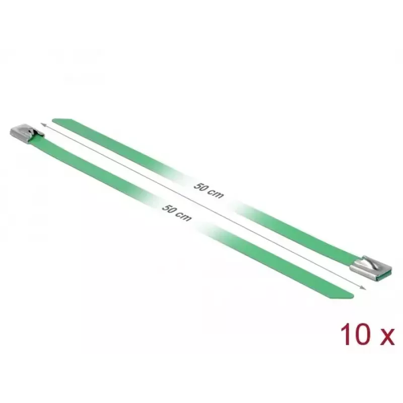 Cable Tie DeLOCK 18808 Steel Green 10 pc(s)