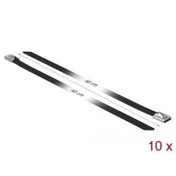 Cable Tie DeLOCK 18815 Steel Black 400mm 10 pcs