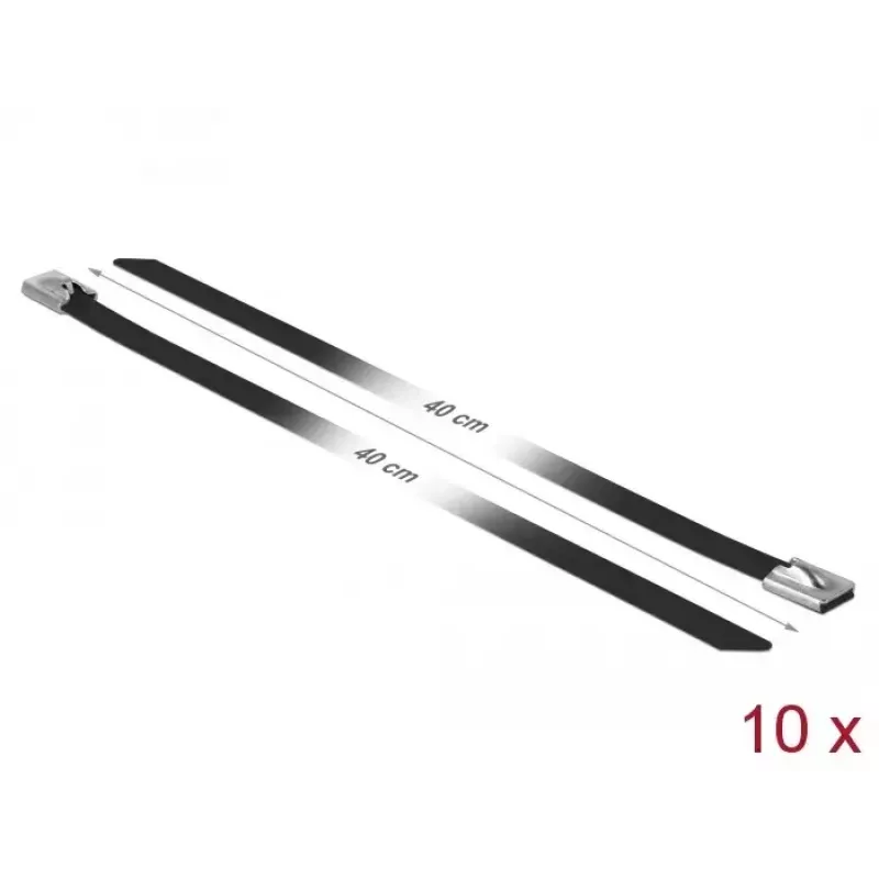 Cable Tie DeLOCK 18815 Steel Black 400mm 10 pcs