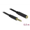 Audio Cable DeLOCK 85795 0.5m 4.4mm Black
