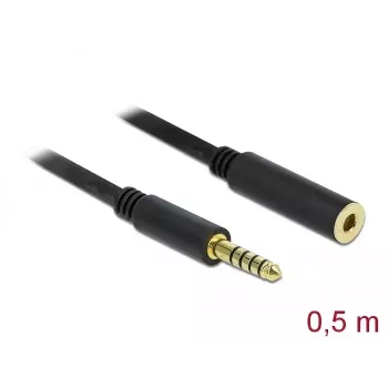 Audio Cable DeLOCK 85795 0.5m 4.4mm Black