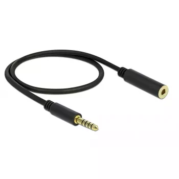 Audio Cable DeLOCK 85795 0.5m 4.4mm Black