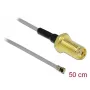 Coaxial Cable DeLOCK 90399 0.5m SMA MHF Black Gold Grey