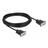 Serial Cable DeLOCK 86607 Black 5 m RS-232 Sub-D9