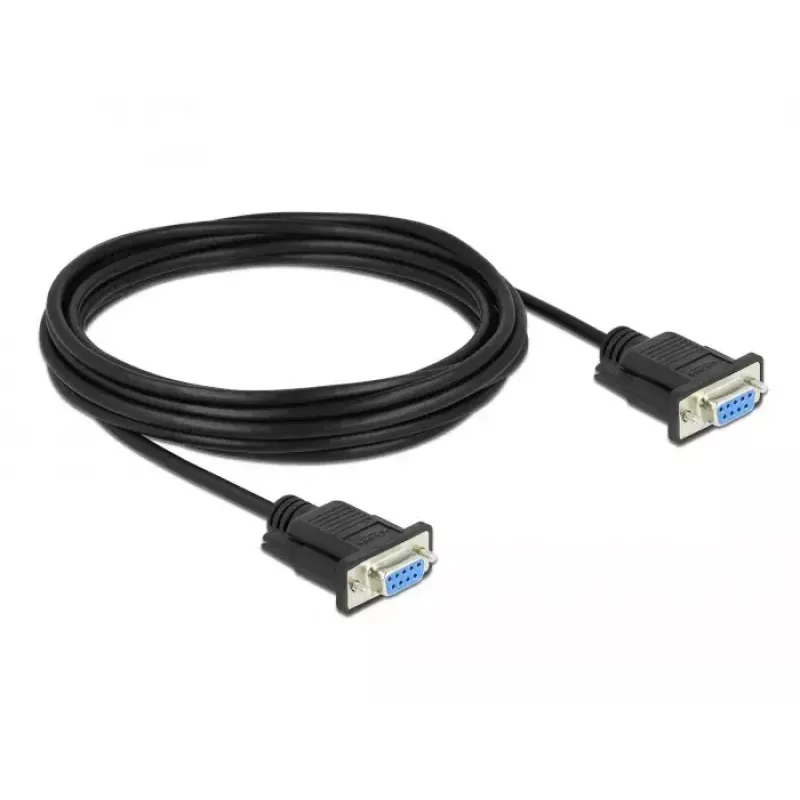 Serial Cable DeLOCK 86607 Black 5 m RS-232 Sub-D9