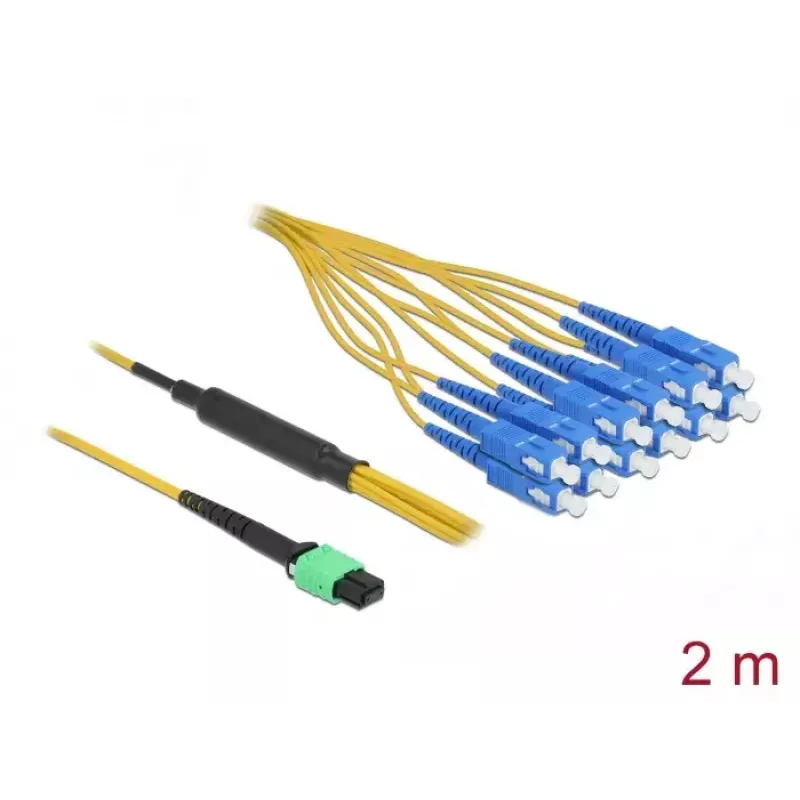 Optical Fiber Cable MPO female to 12 x SC Simplex male DeLOCK 84871