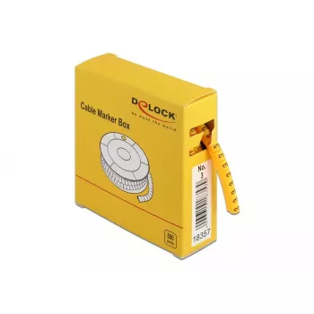 Cable Marker DeLOCK 18357 Yellow 500 pcs