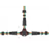 Electric wire connector DELOCK 86918, straight, 85–260 V, black, 25×114 mm
