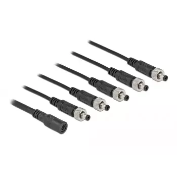 Cable splitter DeLOCK 86590 5.5 x 2.1 mm 1 x female to 5 x male screwable
