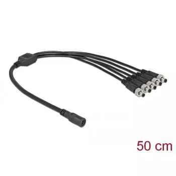 Cable splitter DeLOCK 86590 5.5 x 2.1 mm 1 x female to 5 x male screwable