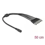 Cable splitter DeLOCK 86590 5.5 x 2.1 mm 1 x female to 5 x male screwable