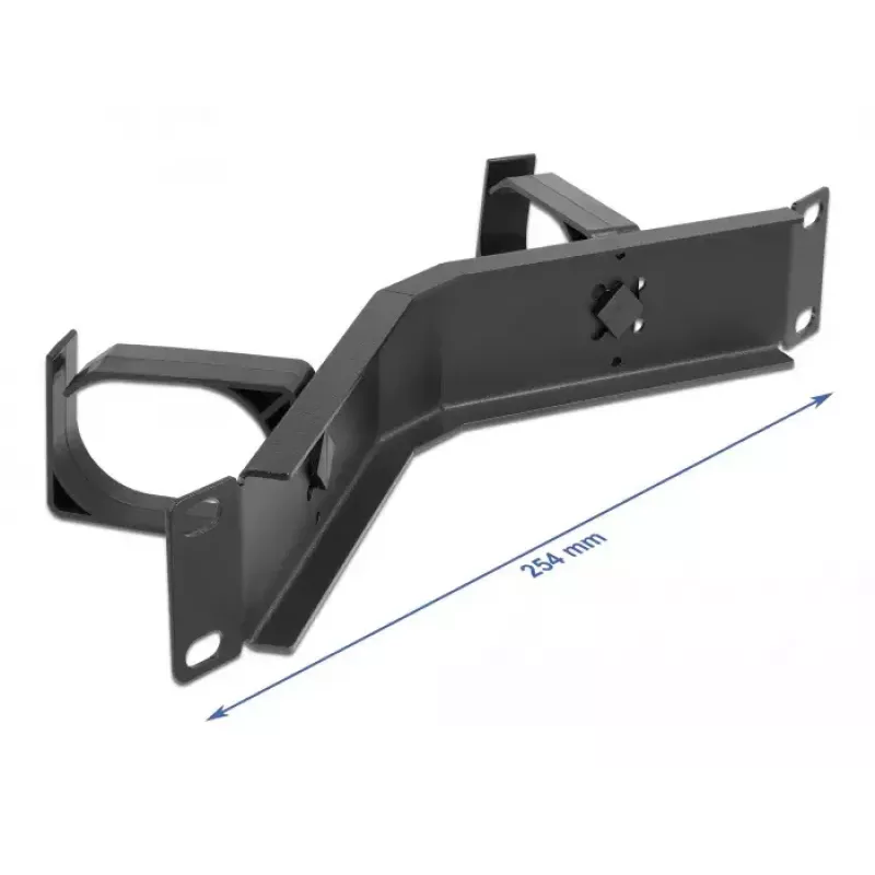 Cable management panel DeLOCK 10 inch 1U black with hooks