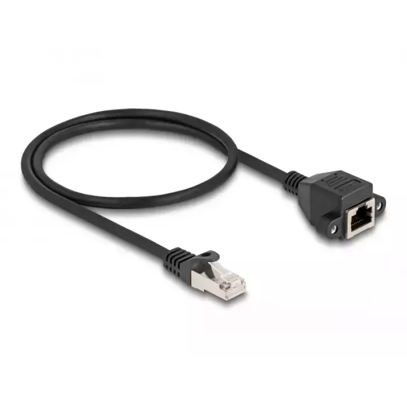 DeLOCK RJ50 Extension Cable male to female S/FTP 0.5 m black