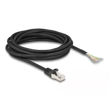 DeLOCK Cable RJ50 male to open wire ends S/FTP 5 m black