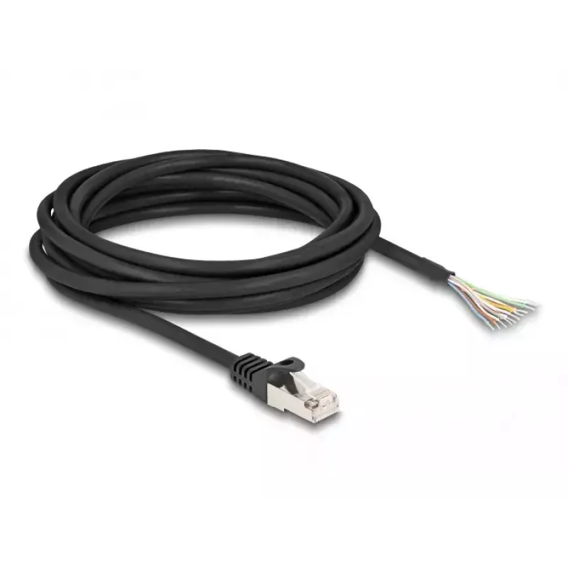 DeLOCK Cable RJ50 male to open wire ends S/FTP 5 m black