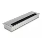 Cable grommet DELOCK 66862 for desk, silver, 80×280×28 mm